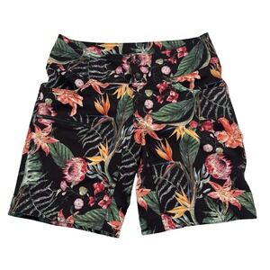 Shredly Mountain Biking Shorts Womens 2 Multicolor Tropical Print